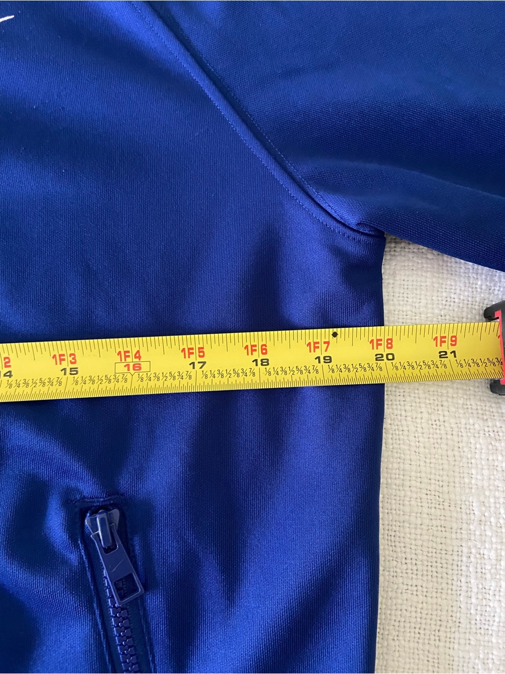 Nike Blue Full-Zip Athletic Jacket with Swoosh Mid Layer Men’s Small - Picture 7 of 13